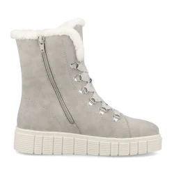 Fashion Rieker Sznurowane Buty Damskie Platinum Grey
