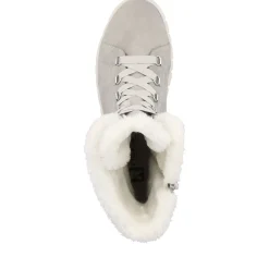 Fashion Rieker Sznurowane Buty Damskie Platinum Grey