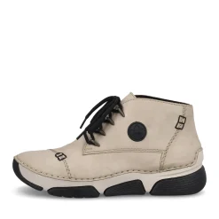 Best Rieker Sznurowane Buty Damskie W Kolorze Kremowo-Bezowym