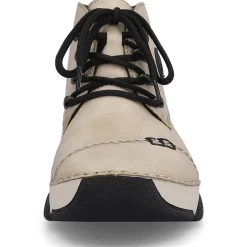 Best Rieker Sznurowane Buty Damskie W Kolorze Kremowo-Bezowym