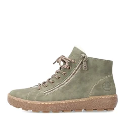 Online Rieker Sznurowane Buty Damskie W Kolorze Zielonego Liscia