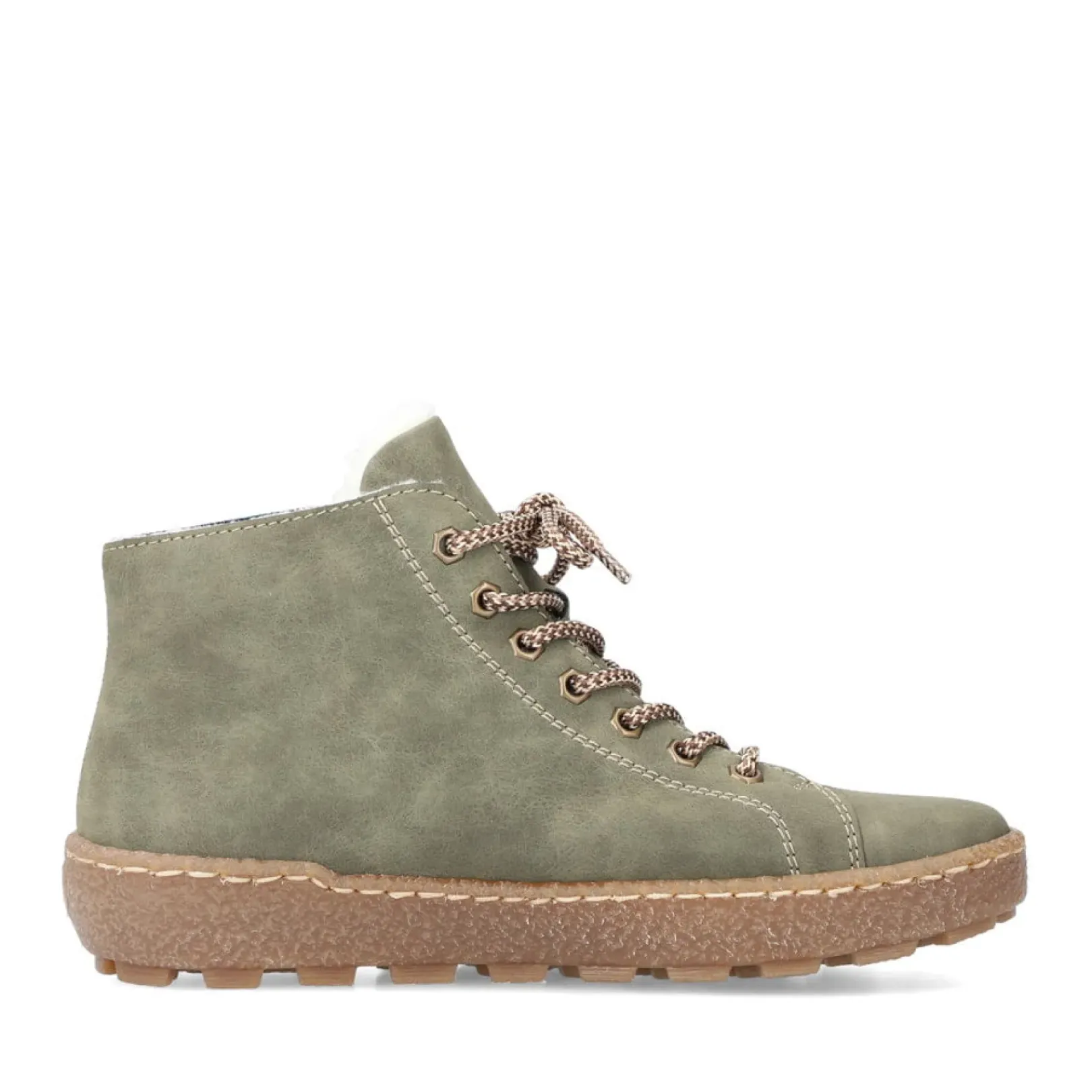 Online Rieker Sznurowane Buty Damskie W Kolorze Zielonego Liscia