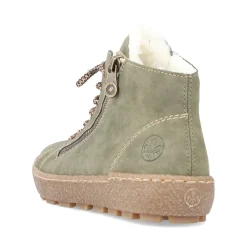 Online Rieker Sznurowane Buty Damskie W Kolorze Zielonego Liscia