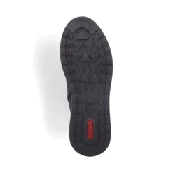 Clearance Rieker Sznurowane Buty Damskie W Kolorze Glebokiej Czerni