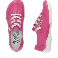 Clearance Rieker Sznurowane Buty Damskie W Kolorze Magenta