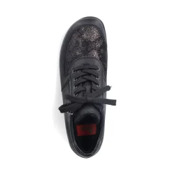Best Rieker Sznurowane Buty Damskie W Kolorze Glebokiej Czerni
