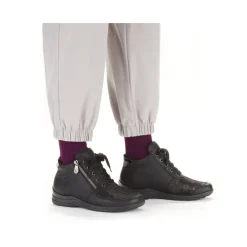 Best Rieker Sznurowane Buty Damskie W Kolorze Glebokiej Czerni