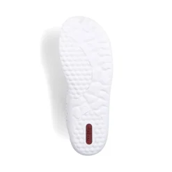 Sale Rieker Sznurowane Buty Damskie W Kolorze Perlowo-Bialym