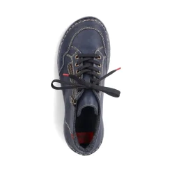 Sale Rieker Sznurowane Buty Damskie W Kolorze Lupkowoniebieskim