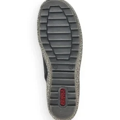 Discount Rieker Sznurowane Buty Damskie W Kolorze Glebokiej Czerni
