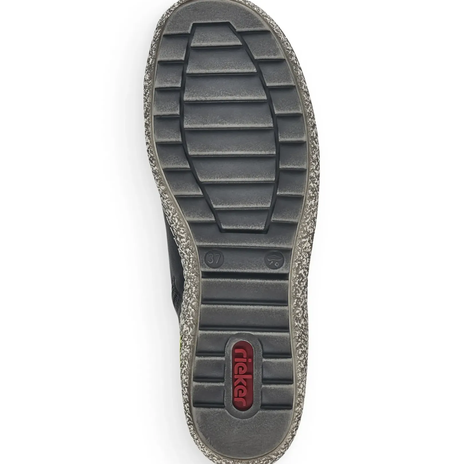 Discount Rieker Sznurowane Buty Damskie W Kolorze Glebokiej Czerni