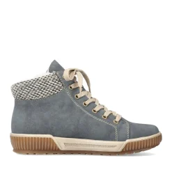 New Rieker Sznurowane Buty Damskie W Kolorze Niebiesko-Szarym