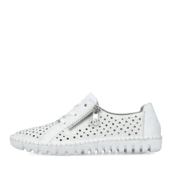 Hot Rieker Sznurowane Buty Damskie W Kolorze Perlowo-Bialym