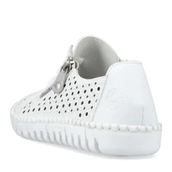 Hot Rieker Sznurowane Buty Damskie W Kolorze Perlowo-Bialym