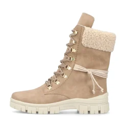 Discount Rieker Sznurowane Buty Damskie Noisette