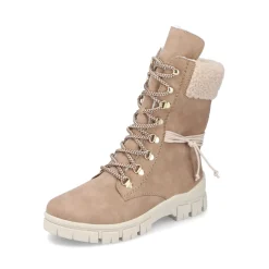 Discount Rieker Sznurowane Buty Damskie Noisette