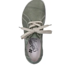 Clearance Rieker Sznurowane Buty Damskie W Kolorze Zielono-Szarym