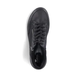 Best Rieker Sznurowane Buty Damskie W Kolorze Glebokiej Czerni