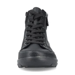 Best Rieker Sznurowane Buty Damskie W Kolorze Glebokiej Czerni