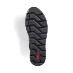 Best Rieker Sznurowane Buty Damskie W Kolorze Glebokiej Czerni