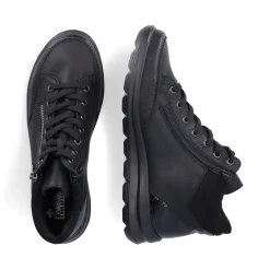 Best Rieker Sznurowane Buty Damskie W Kolorze Glebokiej Czerni