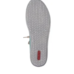 Fashion Rieker Sznurowane Buty Damskie W Kolorze Szmaragdowej Zieleni