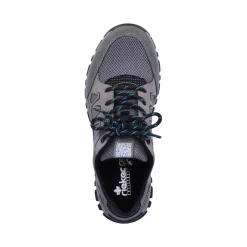 Best Rieker Sznurowane Buty Damskie W Kolorze Stalowoszarym