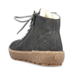 Hot Rieker Sznurowane Buty Damskie W Kolorze Asfaltowo-Szarym