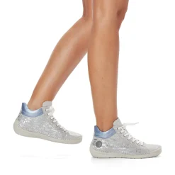 Outlet Rieker Sznurowane Buty Damskie W Kolorze Srebrno-Szarym-Blekitnym