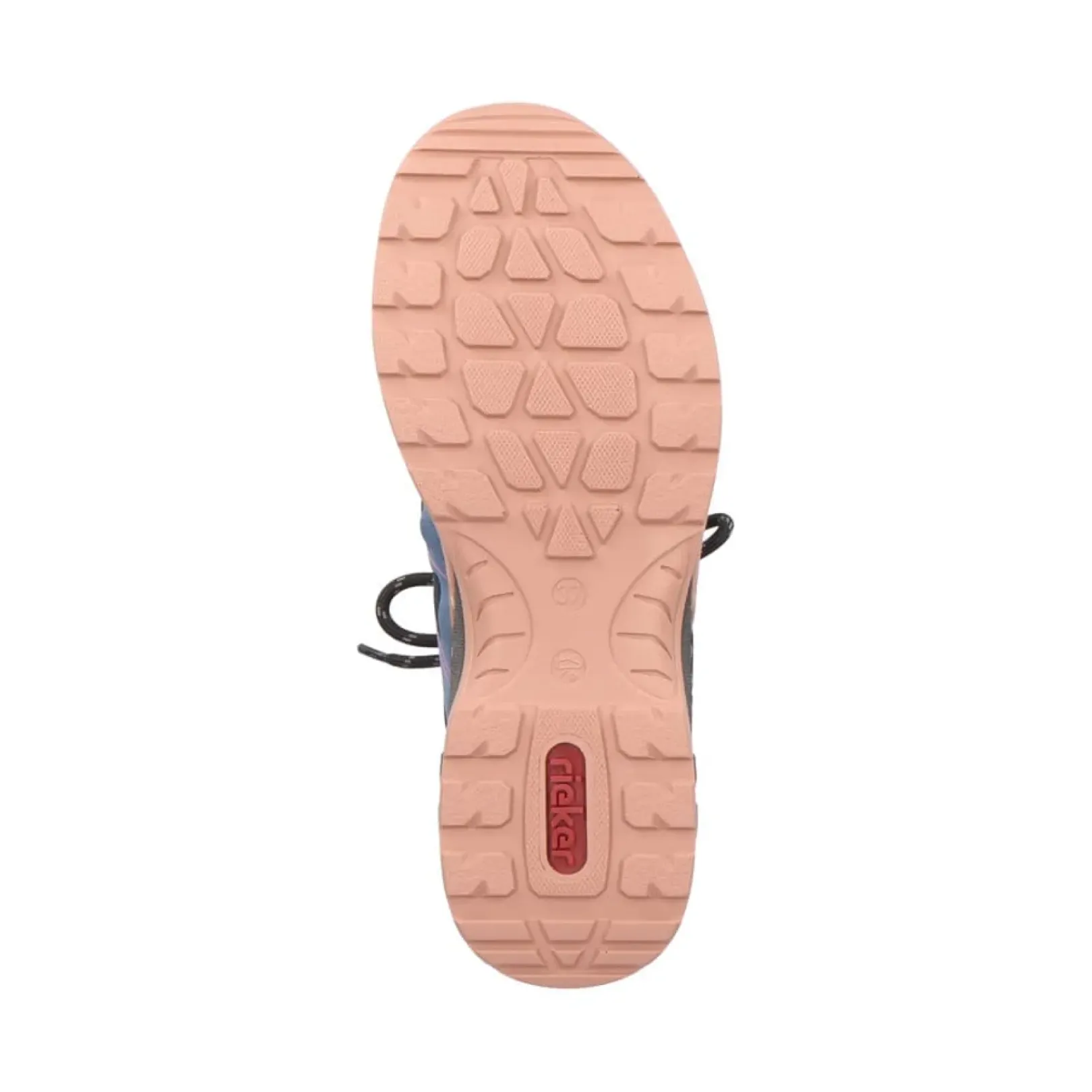 Fashion Rieker Sznurowane Buty Damskie W Kolorze Granatowo-Malinowym