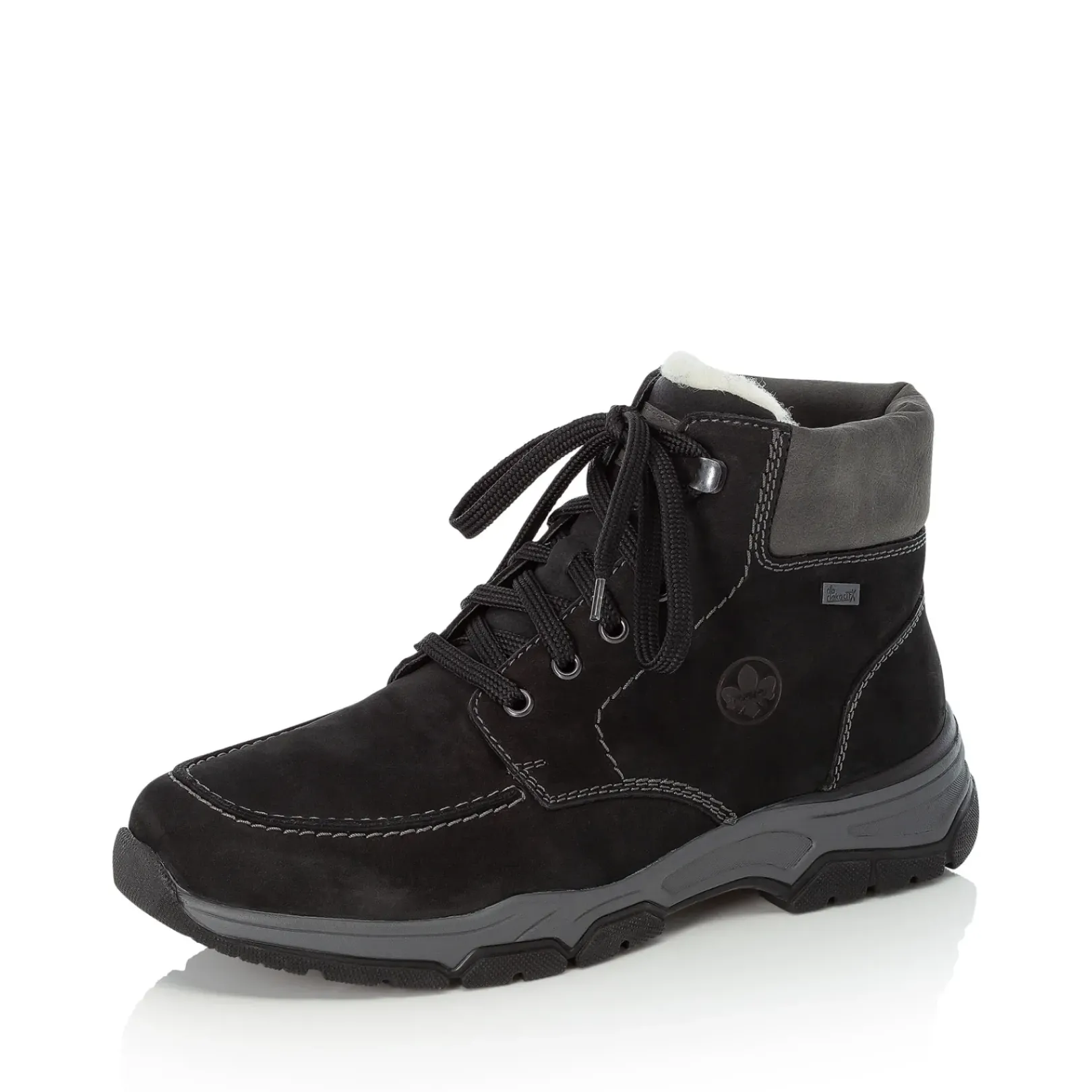 Fashion Rieker Sznurowane Buty Meskie W Kolorze Glebokiej Czerni