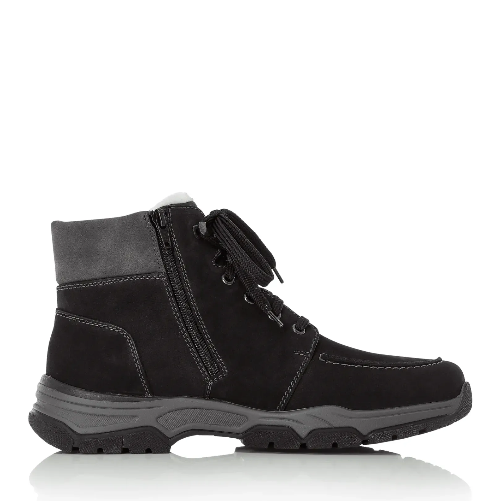 Fashion Rieker Sznurowane Buty Meskie W Kolorze Glebokiej Czerni