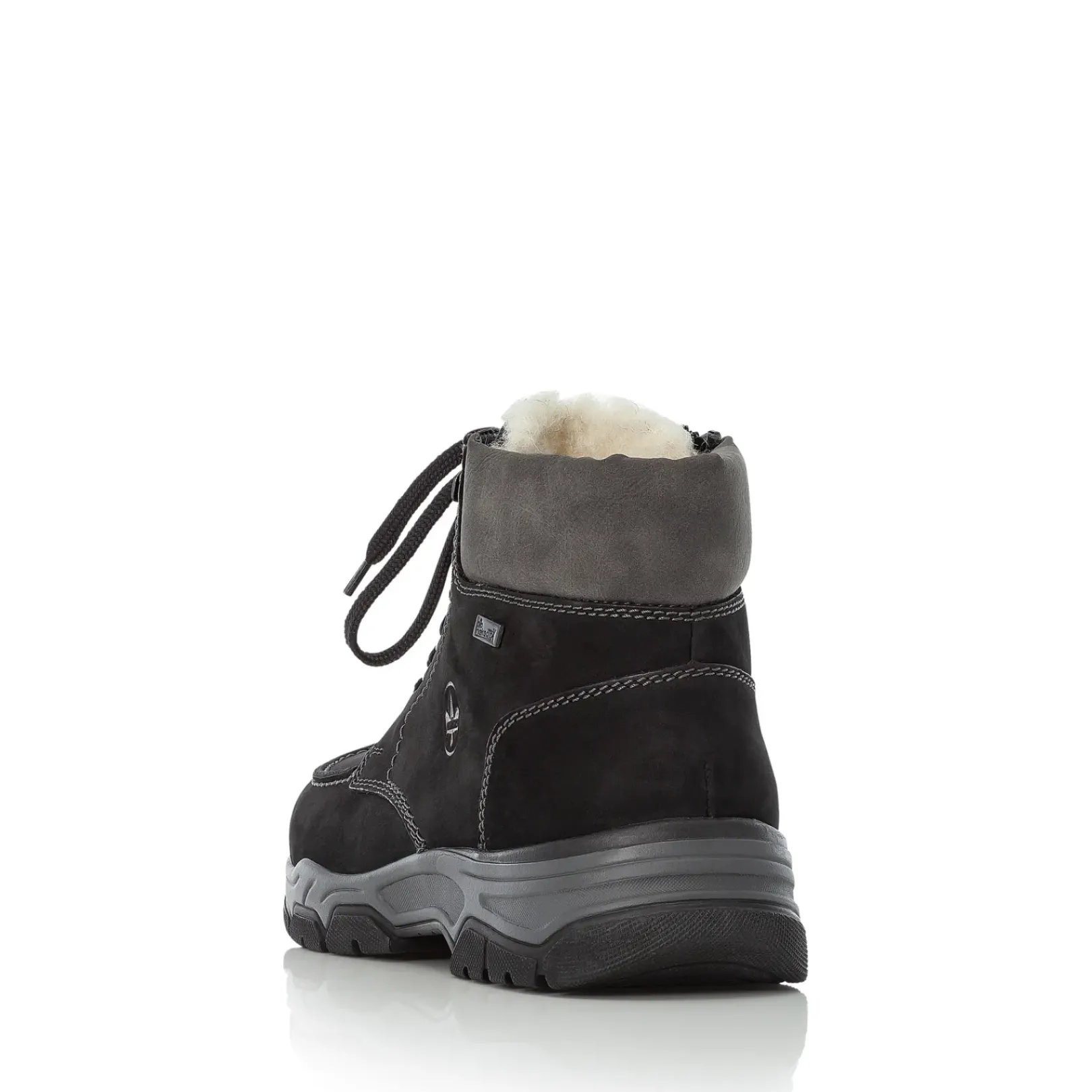 Fashion Rieker Sznurowane Buty Meskie W Kolorze Glebokiej Czerni