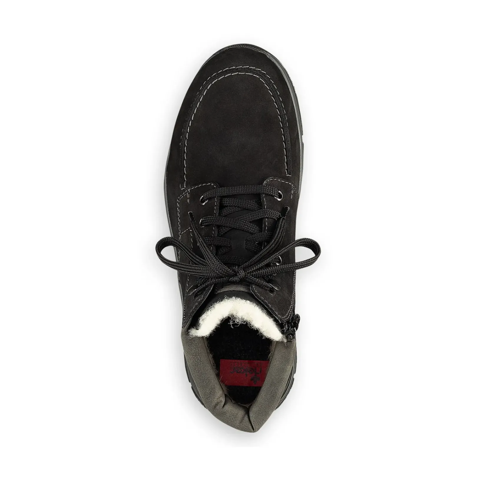 Fashion Rieker Sznurowane Buty Meskie W Kolorze Glebokiej Czerni