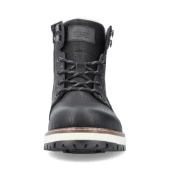 Clearance Rieker Sznurowane Buty Meskie W Kolorze Glebokiej Czerni
