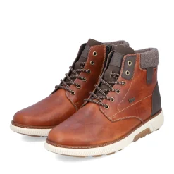 Clearance Rieker Sznurowane Buty Meskie W Kolorze Karmelowo-Brazowym