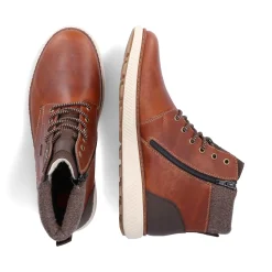 Clearance Rieker Sznurowane Buty Meskie W Kolorze Karmelowo-Brazowym