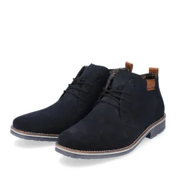 New Rieker Sznurowane Buty Meskie W Kolorze Granatowym