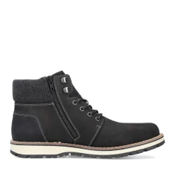Outlet Rieker Sznurowane Buty Meskie W Kolorze Glebokiej Czerni