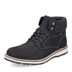 Outlet Rieker Sznurowane Buty Meskie W Kolorze Glebokiej Czerni