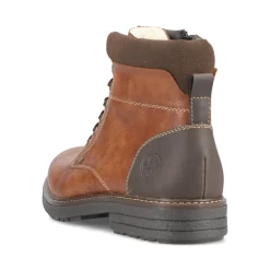 Fashion Rieker Sznurowane Buty Meskie W Kolorze Karmelowo-Brazowym