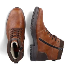 Fashion Rieker Sznurowane Buty Meskie W Kolorze Karmelowo-Brazowym
