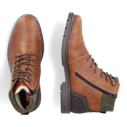 Clearance Rieker Sznurowane Buty Meskie W Kolorze Jasnobrazowym