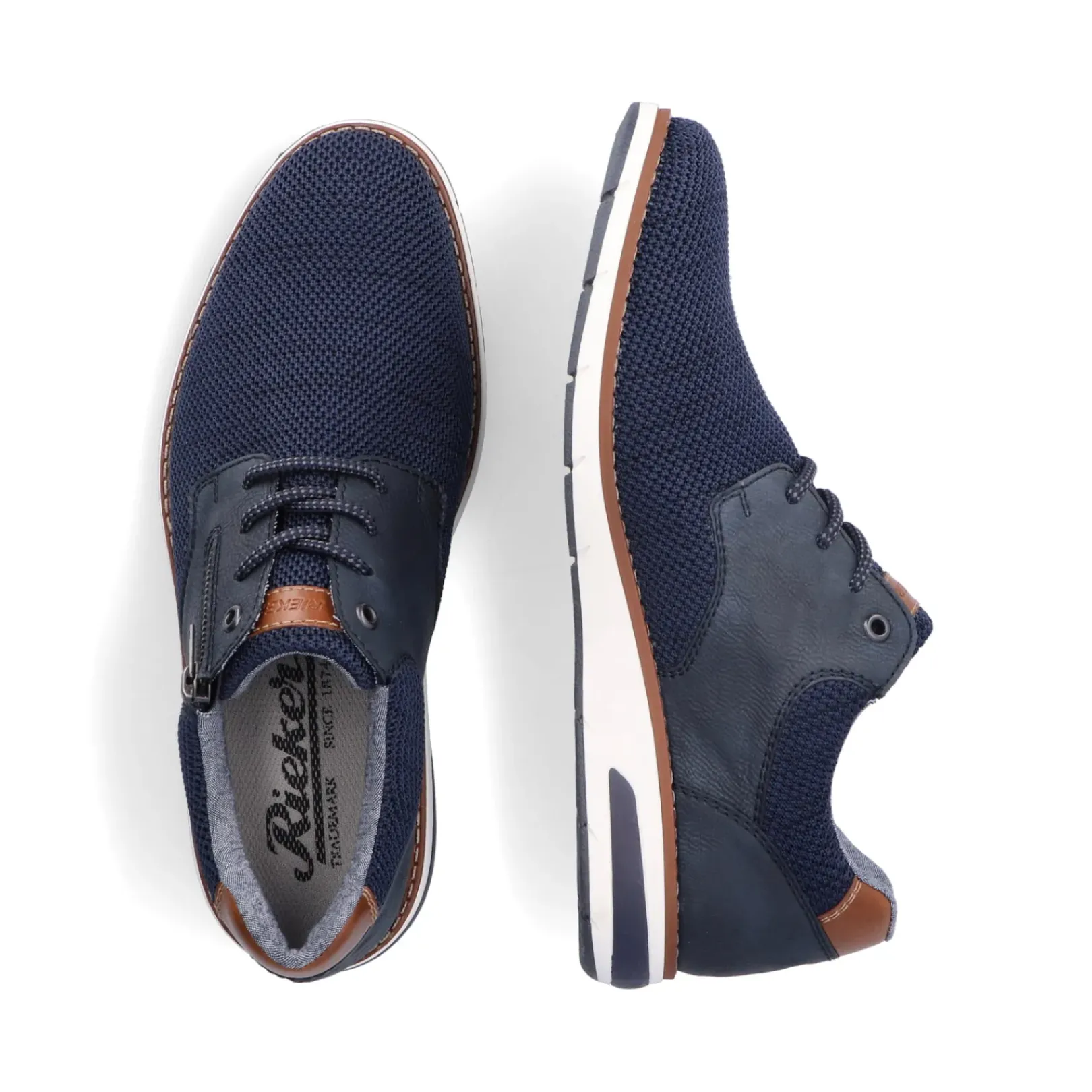 Online Rieker Sznurowane Buty Meskie W Kolorze Lazurowym