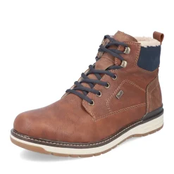 Discount Rieker Sznurowane Buty Meskie W Kolorze Orzechowego Brazu