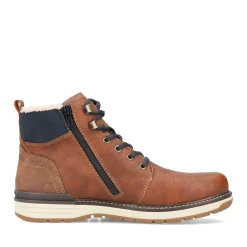 Discount Rieker Sznurowane Buty Meskie W Kolorze Orzechowego Brazu