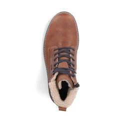 Discount Rieker Sznurowane Buty Meskie W Kolorze Orzechowego Brazu