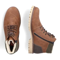 Best Rieker Sznurowane Buty Meskie W Kolorze Jasnobrazowym
