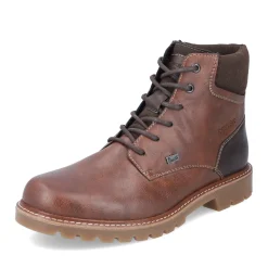 Clearance Rieker Sznurowane Buty Meskie W Kolorze Kasztanowo-Brazowym