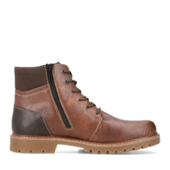Clearance Rieker Sznurowane Buty Meskie W Kolorze Kasztanowo-Brazowym